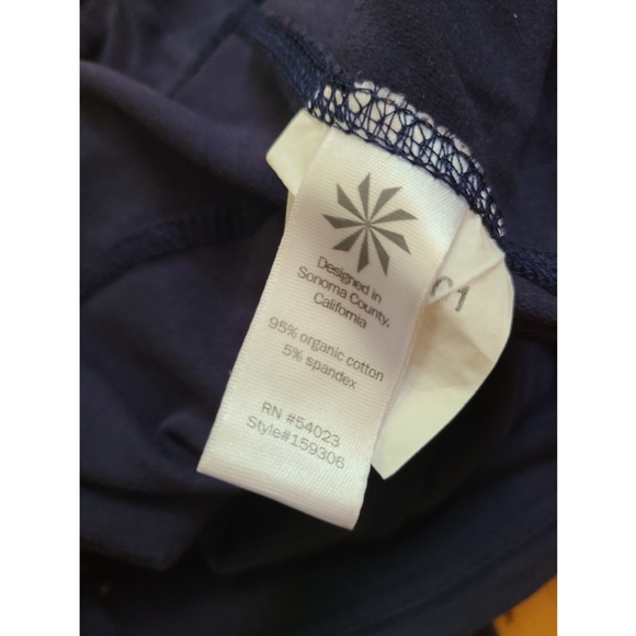 ATHLETA Navy Blue Vinyasa Active Ruching Yoga Legging Pants Sz Medium - Picture 7 of 9